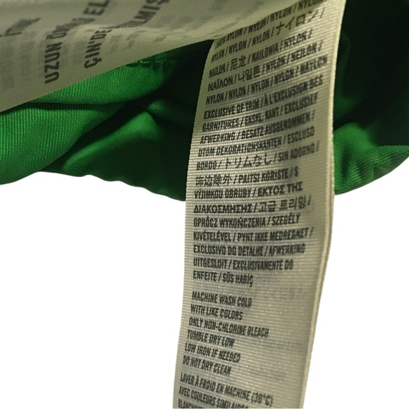 Abercrombie Green Windbreaker Rain Jacket Y2K Men medium Hooded - Picture 7 of 16